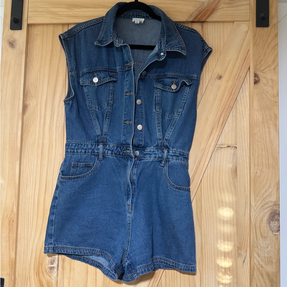 Denim Sleeveless Romper